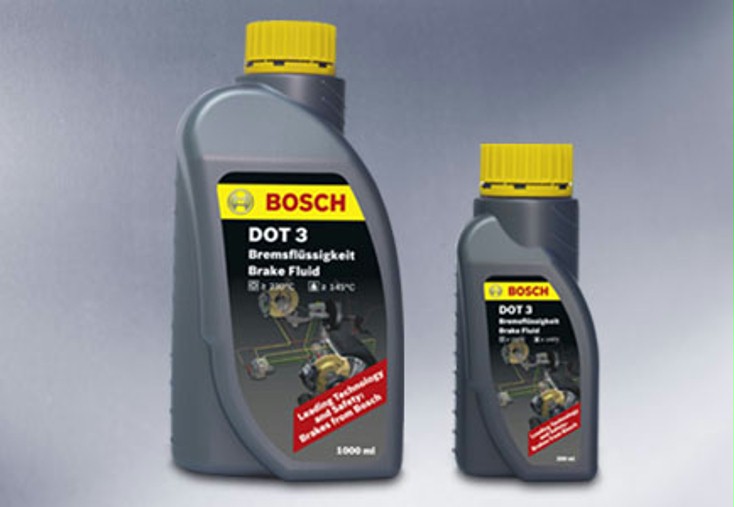 Bosch DOT 3 Grade Brake Fluid For 4 / 3 Wheelers (250ml Crimson Colour)