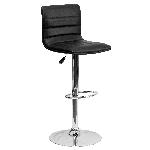 Exclusive Furniture Bar Stool In Black Leatherette KBSTB12