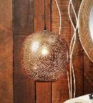 Noble Electricals Copper Candela Etched Metal Pendant Light NED11.58